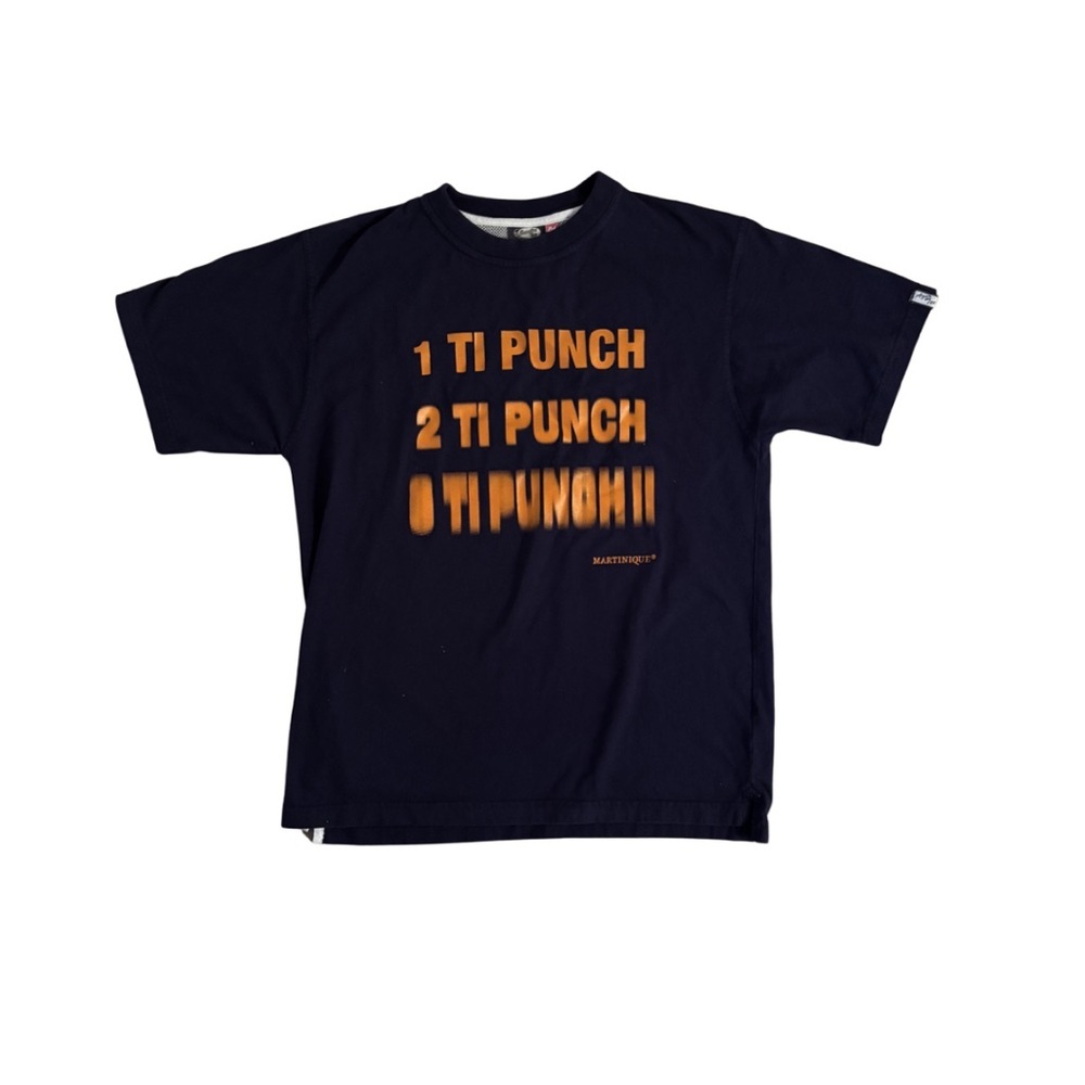 Caraibes Blurry T-Shirt with Orange Print